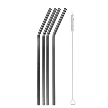 Load image into Gallery viewer, Reusable Metal Drinking Straws 4/8Pcs 304 Stainless Steel Sturdy Bent Straight Drinks Straw