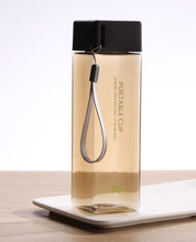 Load image into Gallery viewer, Cute New Square Tea Milk Fruit Water Cup 500ml for Water Bottles drink with Rope Transparent Sport Korean style Heat resistant