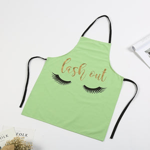 1Pcs Bronzing love Pattern Cotton Apron Adult Bibs Home Cooking Baking Coffee Shop Cleaning Aprons Kitchen Accessories 46137