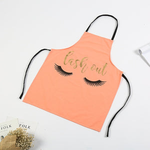 1Pcs Bronzing love Pattern Cotton Apron Adult Bibs Home Cooking Baking Coffee Shop Cleaning Aprons Kitchen Accessories 46137
