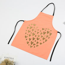 Load image into Gallery viewer, 1Pcs Bronzing love Pattern Cotton Apron Adult Bibs Home Cooking Baking Coffee Shop Cleaning Aprons Kitchen Accessories 46137