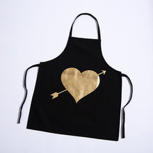 Load image into Gallery viewer, 1Pcs Bronzing love Pattern Cotton Apron Adult Bibs Home Cooking Baking Coffee Shop Cleaning Aprons Kitchen Accessories 46137