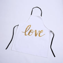 Load image into Gallery viewer, 1Pcs Bronzing love Pattern Cotton Apron Adult Bibs Home Cooking Baking Coffee Shop Cleaning Aprons Kitchen Accessories 46137