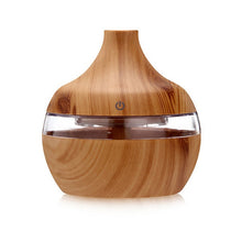 Load image into Gallery viewer, Wood Grain USB Air Freshener 300ml Aroma Humidifier Aromatherapy 7 Color LED Lights Electric Essential Oil Aroma Diffuser